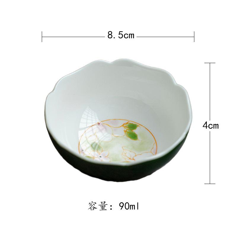 90ml Dark Green Hand-painted Camellia Teacup Luxury Tea Bowl Water Jug Tea-tasting Personal Cup Chazhan Master Cups Teaware As Your Choose
90ml Dark Green Hand-painted Camellia Teacup Luxury Tea Bowl Water Jug Tea-tasting Personal Cup Chazhan Master Cups Teaware As Your Choose