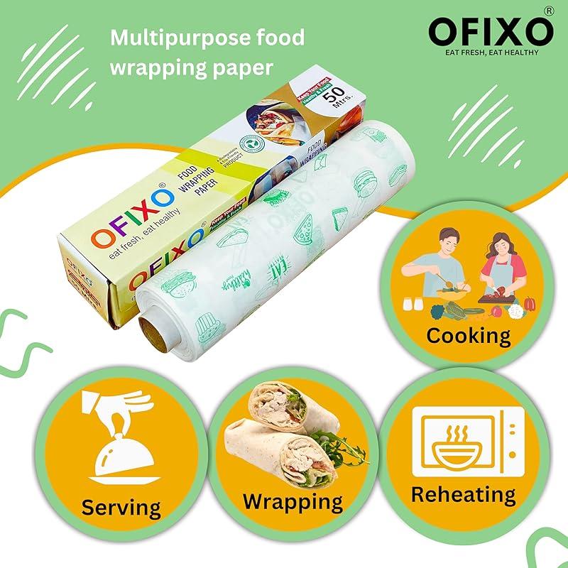OFIXO Food Wrap 20 Meter Roll, Multipurpose Wrapping Paper for Cooking, Baking & Food Storage, Pack of 1 1 Count (Pack of 1) білий
OFIXO Food Wrap 20 Meter Roll, Multipurpose Wrapping Paper for Cooking, Baking & Food Storage, Pack of 1 1 Count (Pack of 1) білий