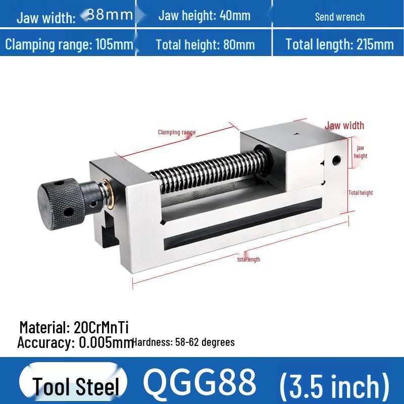 YunDuo 3.5-inch High Precision Tool Steel Manual Machine Vise
YunDuo 3.5-inch High Precision Tool Steel Manual Machine Vise