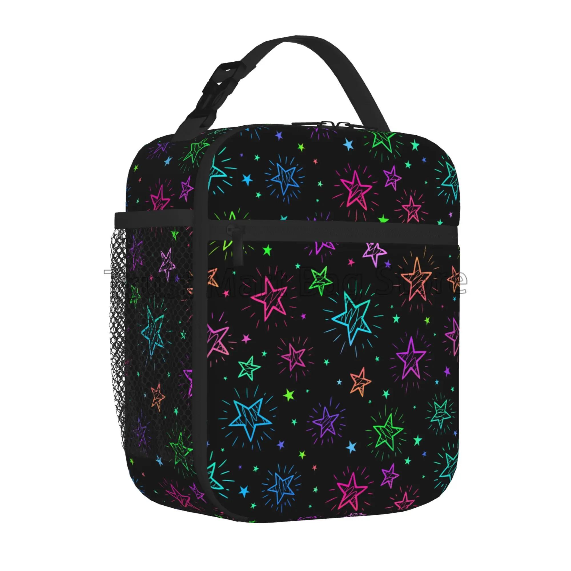 Colorful Neon Rainbow Bright Stars Insulated Lunch Bag Portable Reusable Waterproof Lunch Box Thermal Cooler Tote for Boys Girls чёрный
Colorful Neon Rainbow Bright Stars Insulated Lunch Bag Portable Reusable Waterproof Lunch Box Thermal Cooler Tote for Boys Girls чёрный
