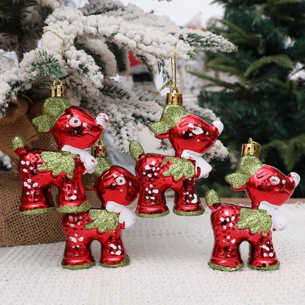 4Pcs/Box Exquisite Reindeer Shaped Hanging Pendant Plastic Christmas Decorations for Home красный/белый
4Pcs/Box Exquisite Reindeer Shaped Hanging Pendant Plastic Christmas Decorations for Home красный/белый