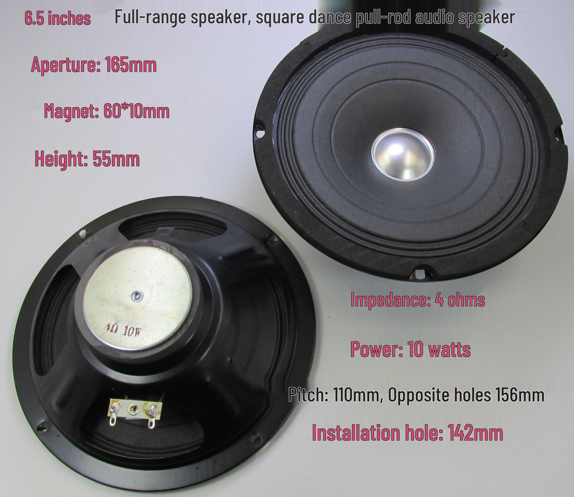 6.5 4 Ohm 10W Full-Range Outdoor Trolley Speaker for Square Dance (Mid-High Frequency).
6.5 4 Ohm 10W Full-Range Outdoor Trolley Speaker for Square Dance (Mid-High Frequency).