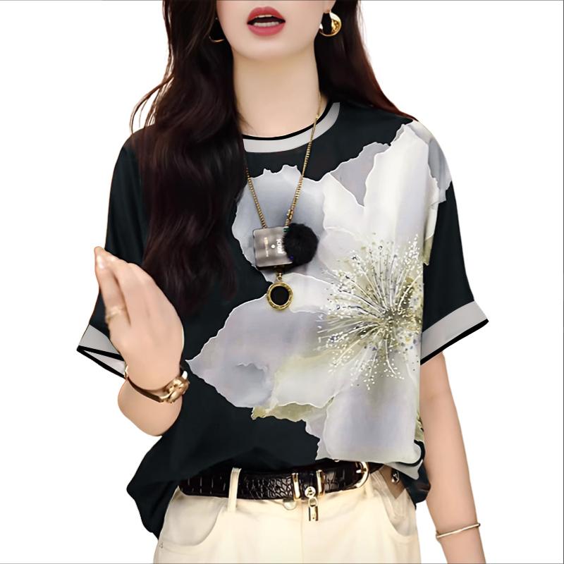 ZANZEA Женская повседневная блузка с круглым вырезом, свободная, летняя, с коротким рукавом и принтом S
ZANZEA Женская повседневная блузка с круглым вырезом, свободная, летняя, с коротким рукавом и принтом S