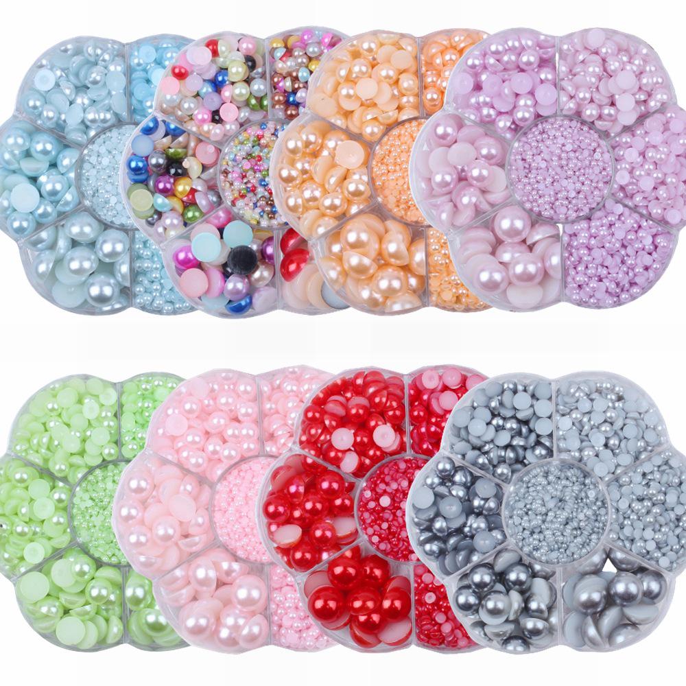 Plum Blossom Nail Art Ornaments: Half-Round Pearl Flat Bottom, Multi-Color DIY Decoration Accessories 2-10mm Plum Blossom Box
Plum Blossom Nail Art Ornaments: Half-Round Pearl Flat Bottom, Multi-Color DIY Decoration Accessories 2-10mm Plum Blossom Box