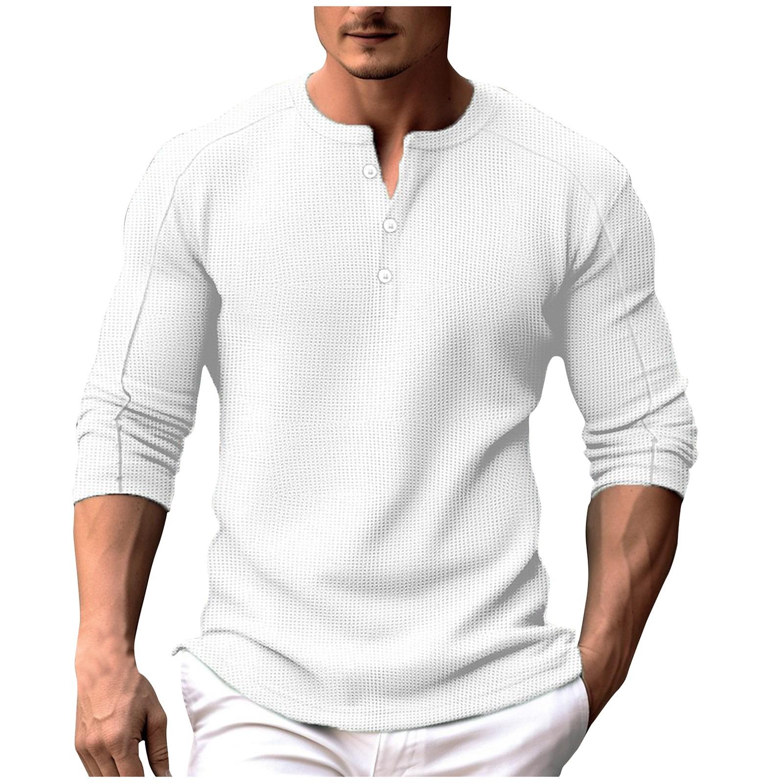 Мужская рубашка с длинным рукавом и круглым вырезом на пуговицах, мужская повседневная модная однотонная рубашка XXL белый
Мужская рубашка с длинным рукавом и круглым вырезом на пуговицах, мужская повседневная модная однотонная рубашка XXL белый