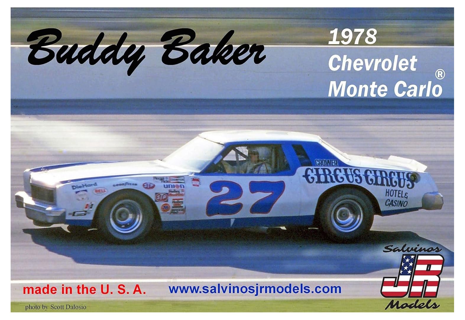 Salvinos Model NASCAR 1978 Chevrolet Monte Carlo Buddy Baker Plastic Model SJMBBMC1978O J.R 1/25 #27
Salvinos Model NASCAR 1978 Chevrolet Monte Carlo Buddy Baker Plastic Model SJMBBMC1978O J.R 1/25 #27