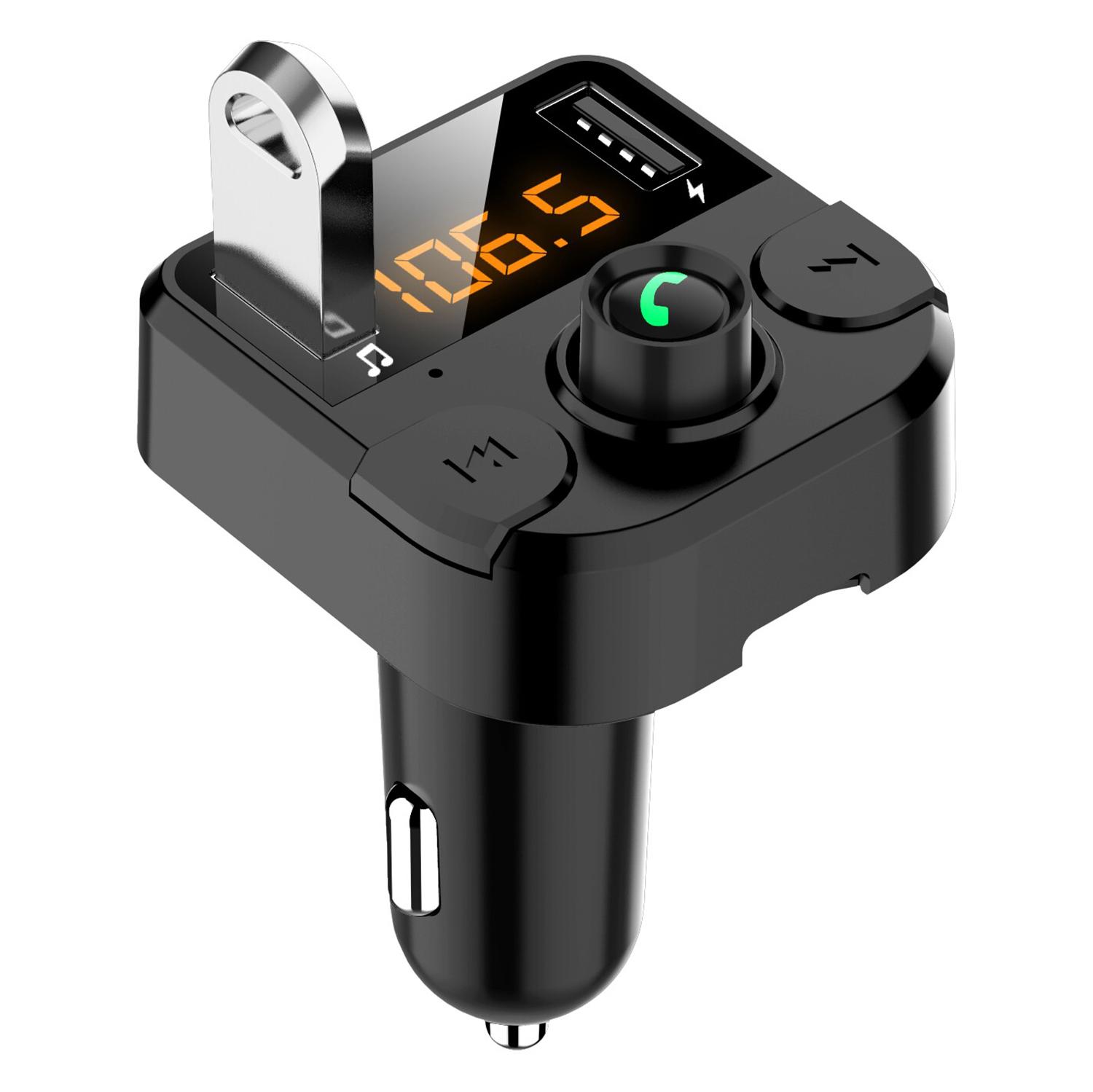 BT36B Dual USB Car Charger with FM Transmitter Bluetooth-compatible Hands-free FM Modulator Car Phone Charger Black
BT36B Dual USB Car Charger with FM Transmitter Bluetooth-compatible Hands-free FM Modulator Car Phone Charger Black