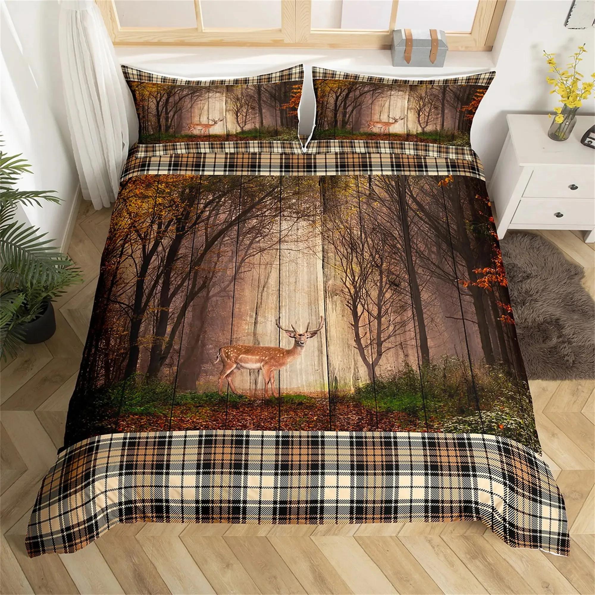 Deer Silhouette Duvet Cover Set Deer Antlers Bedding Set Rustic Wooden Plank Comforter Cover Farmhouse Trees Leaves Quilt Cover 70x133cm
Deer Silhouette Duvet Cover Set Deer Antlers Bedding Set Rustic Wooden Plank Comforter Cover Farmhouse Trees Leaves Quilt Cover 70x133cm