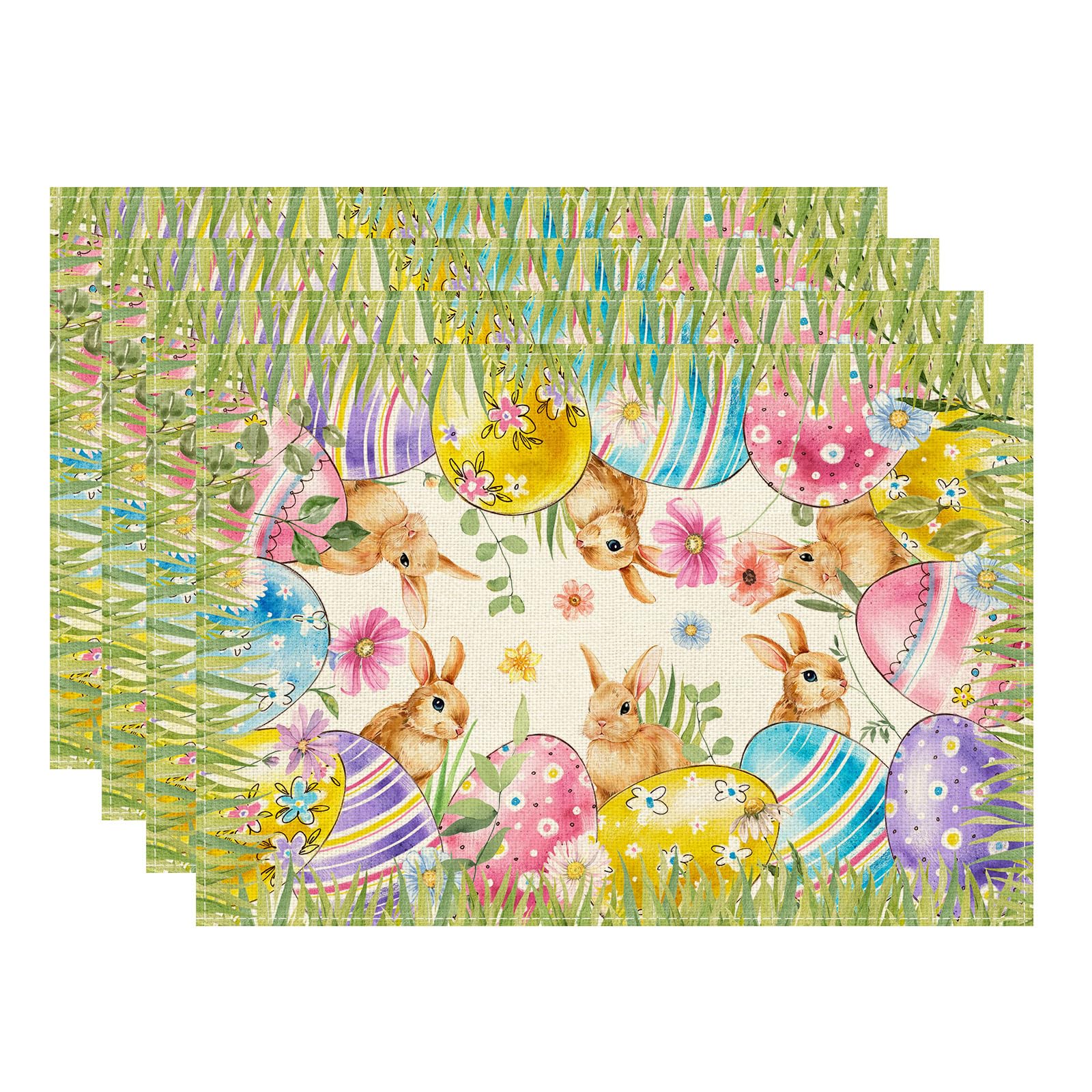 Watercolor Grass Eggs Bunny Flowers Rabbits Easter Placemats Set of 4 Table Mats for Party Home Kitchen Dining Table Decorations 12x18 Inch Placemats Set of 4 (12x18 Inch)
Watercolor Grass Eggs Bunny Flowers Rabbits Easter Placemats Set of 4 Table Mats for Party Home Kitchen Dining Table Decorations 12x18 Inch Placemats Set of 4 (12x18 Inch)
