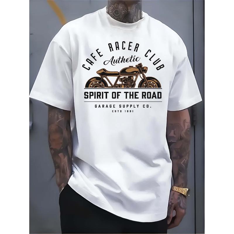 European Size Men s Pure - Polyester White T - shirt: Vintage Cafe Racer: Ride in Style Men s Tee 4XL
European Size Men s Pure - Polyester White T - shirt: Vintage Cafe Racer: Ride in Style Men s Tee 4XL