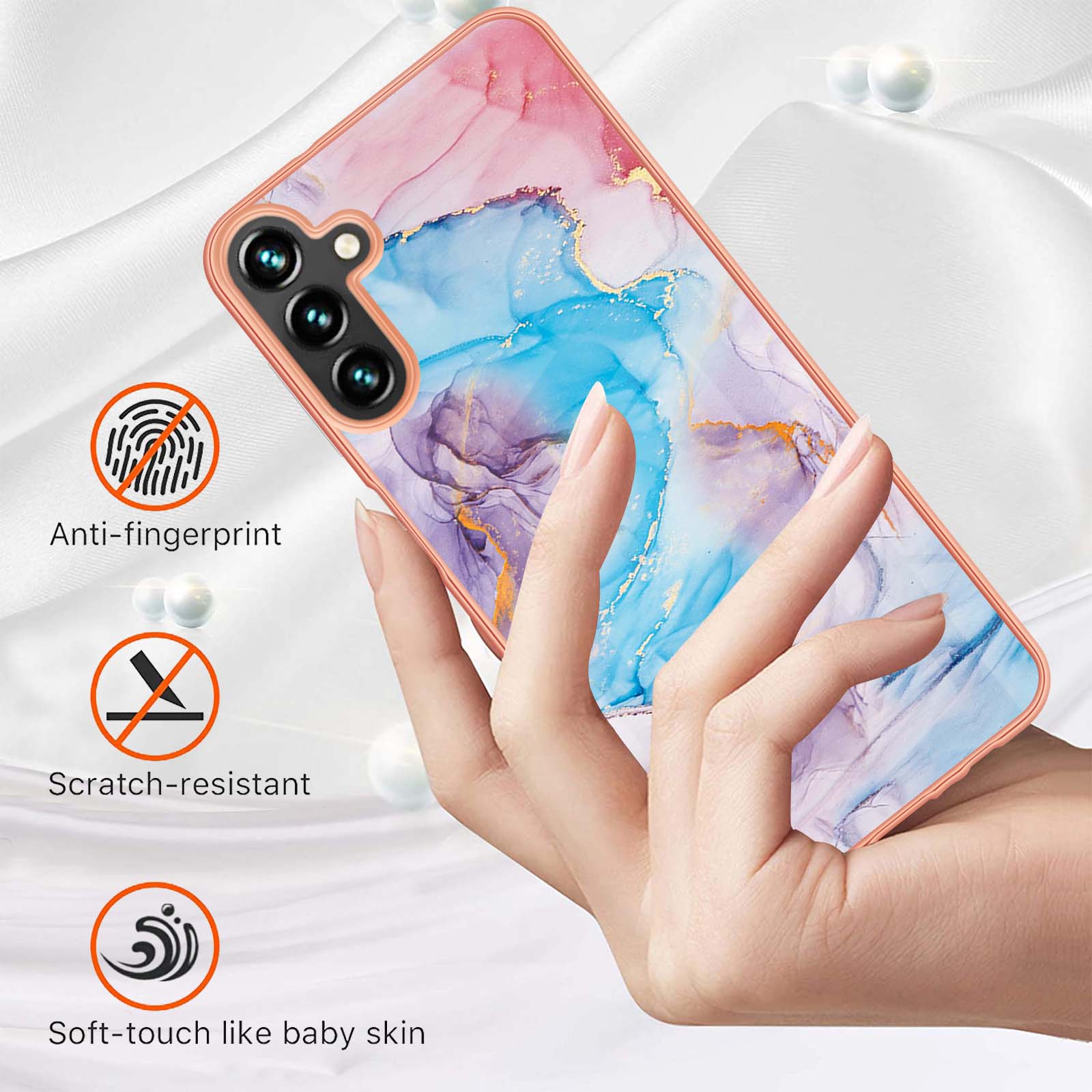 For Samsung Galaxy A35 5G Case with IMD Marble Flower Pattern TPU Mobile Back Cover Purple Flower
For Samsung Galaxy A35 5G Case with IMD Marble Flower Pattern TPU Mobile Back Cover Purple Flower