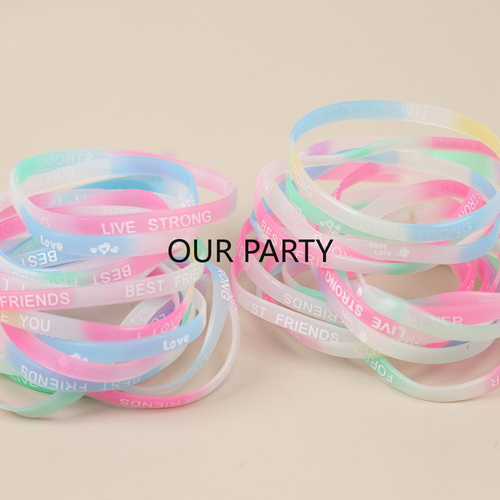 50Pcs Fluorescence 5mm Silicone Bracelet for Boy Girl Birthdays Party Favors Activities Sports Gifts Souvenirs Pinata Fillers
50Pcs Fluorescence 5mm Silicone Bracelet for Boy Girl Birthdays Party Favors Activities Sports Gifts Souvenirs Pinata Fillers