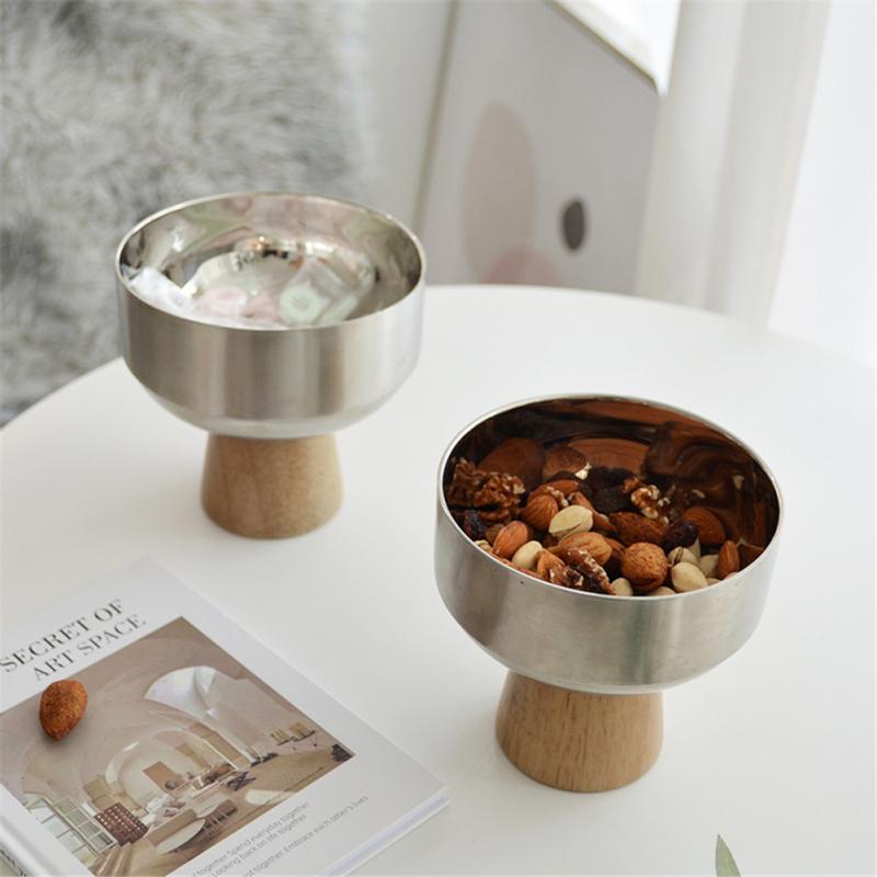 Storage Tray Stainless Steel Nordic Style Heightened Solid Wood Base Desktop Storage Tray
Storage Tray Stainless Steel Nordic Style Heightened Solid Wood Base Desktop Storage Tray