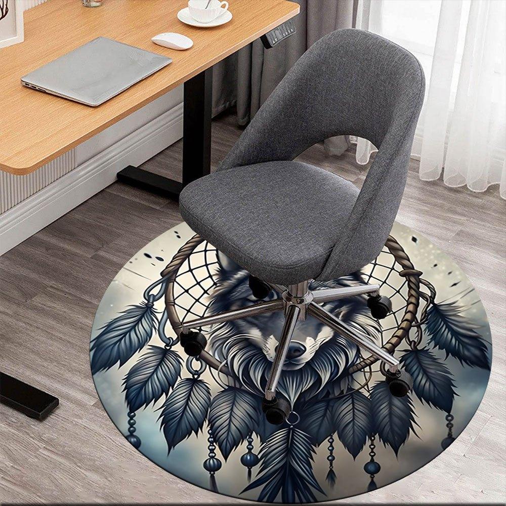 Wolf Dreamcatcher Wall Art Decor - Native American Style Circular PrintRound Non-Slip chair mat chair carpet for office Rugs for Office Decor Gift For 80cm by 80cm
Wolf Dreamcatcher Wall Art Decor - Native American Style Circular PrintRound Non-Slip chair mat chair carpet for office Rugs for Office Decor Gift For 80cm by 80cm