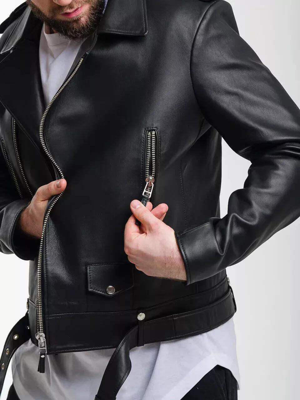 AL KHALID Racer Biker Jacket Элегантная НОВАЯ мужская куртка из 100% натуральной кожи ягненка XS чёрный
AL KHALID Racer Biker Jacket Элегантная НОВАЯ мужская куртка из 100% натуральной кожи ягненка XS чёрный