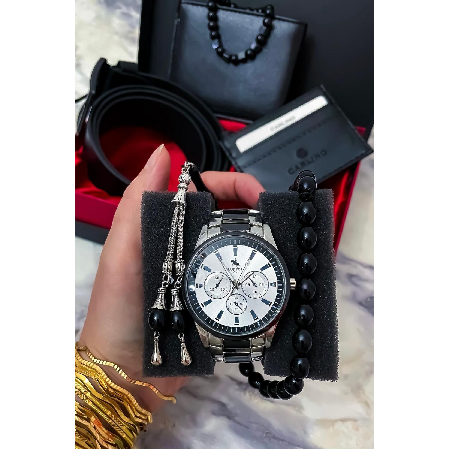 Men s Watch Card Holder Belt Wallet Prayer Beads Bracelet Suit Combination Set Gift For Lovers Engagement Special чёрный
Men s Watch Card Holder Belt Wallet Prayer Beads Bracelet Suit Combination Set Gift For Lovers Engagement Special чёрный