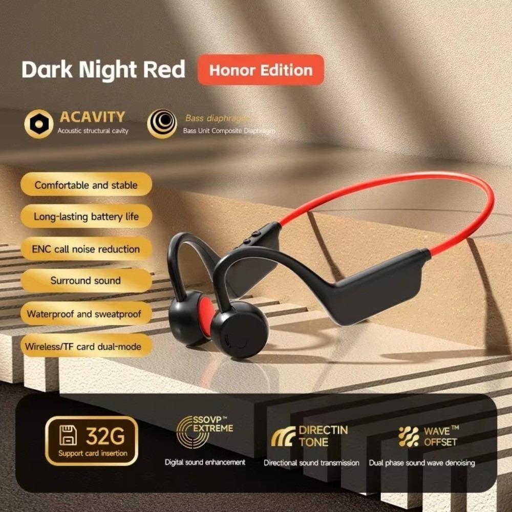 With Microphone Bone Conduction Headphones Bluetooth 5.4 Sports Headset Outdoor Activities червоний
With Microphone Bone Conduction Headphones Bluetooth 5.4 Sports Headset Outdoor Activities червоний