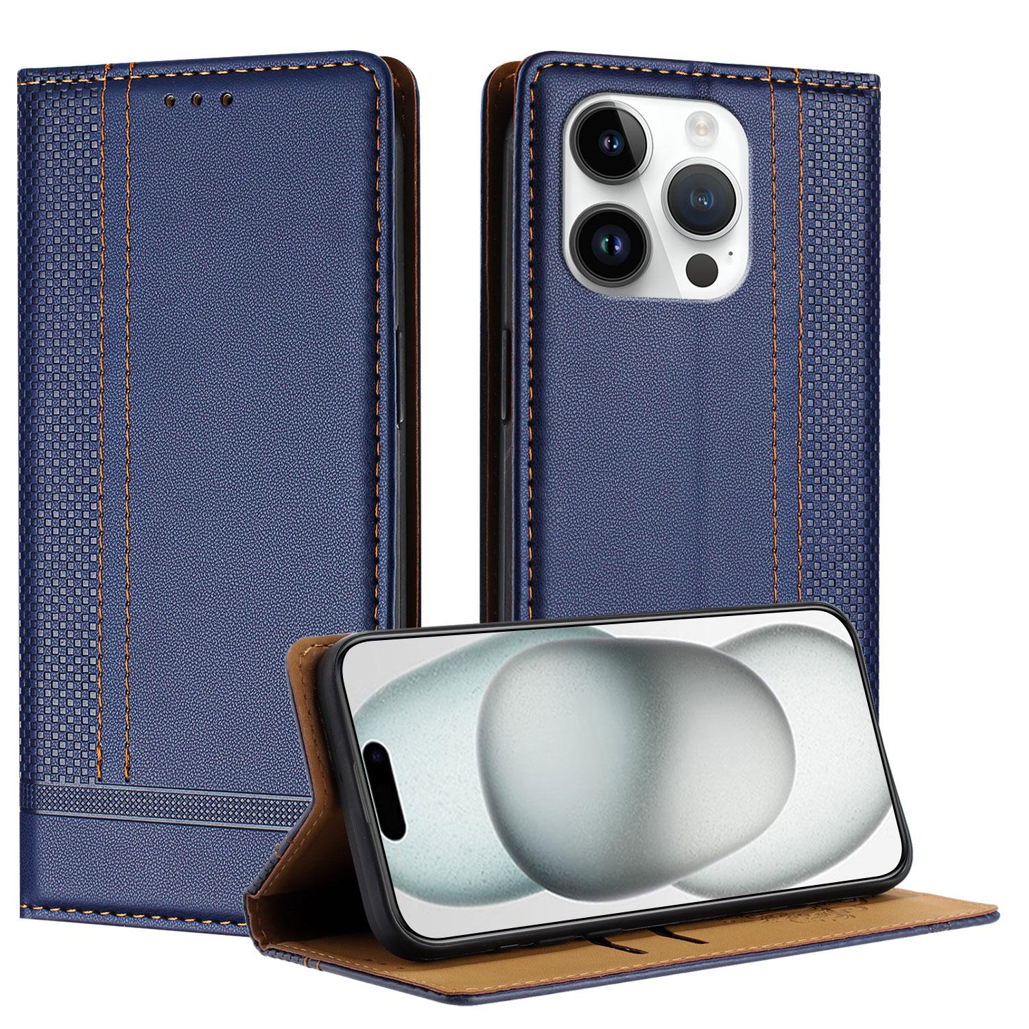 For iPhone 15 Pro Case L-Shaped Grid Pattern Leather Stand Phone Cover with Card Slots Blue
For iPhone 15 Pro Case L-Shaped Grid Pattern Leather Stand Phone Cover with Card Slots Blue