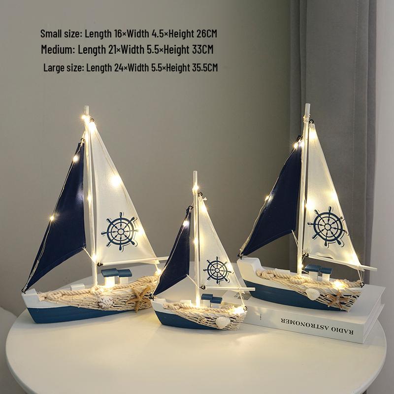 Mediterranean-Style Wooden Sailboat Figurines - Small Decorative Handicraft Ornaments
Mediterranean-Style Wooden Sailboat Figurines - Small Decorative Handicraft Ornaments