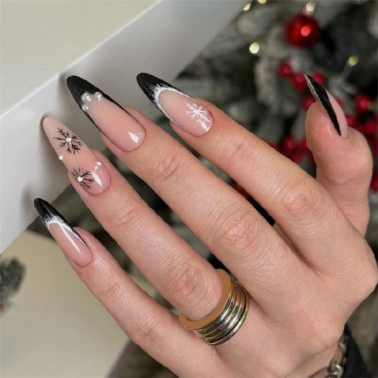 Christmas Holiday French Manicure Nail ABS Press on Nail Not Toxic False Nail Set Easy To Apply In Minutes 1
Christmas Holiday French Manicure Nail ABS Press on Nail Not Toxic False Nail Set Easy To Apply In Minutes 1