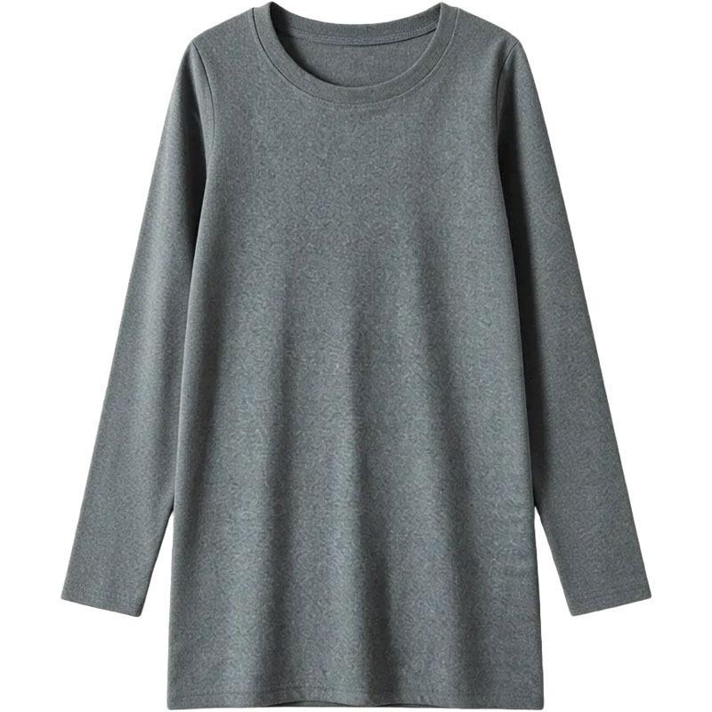 White round neck long-sleeved T-shirt German velvet inner bottoming shirt autumn and winter new thickened velvet medium and long top women XL сірий колір
White round neck long-sleeved T-shirt German velvet inner bottoming shirt autumn and winter new thickened velvet medium and long top women XL сірий колір