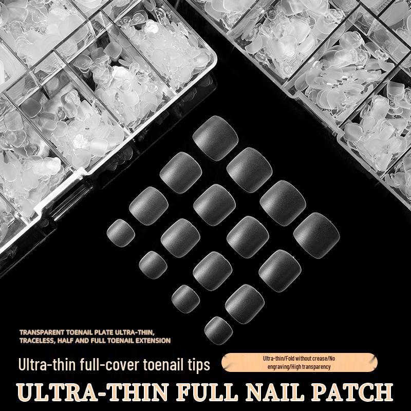 Ultra-Thin Traceless Matte Toenail Art Patches - Full Cover, No Filing Needed, Transparent Fake Nail Tools
Ultra-Thin Traceless Matte Toenail Art Patches - Full Cover, No Filing Needed, Transparent Fake Nail Tools