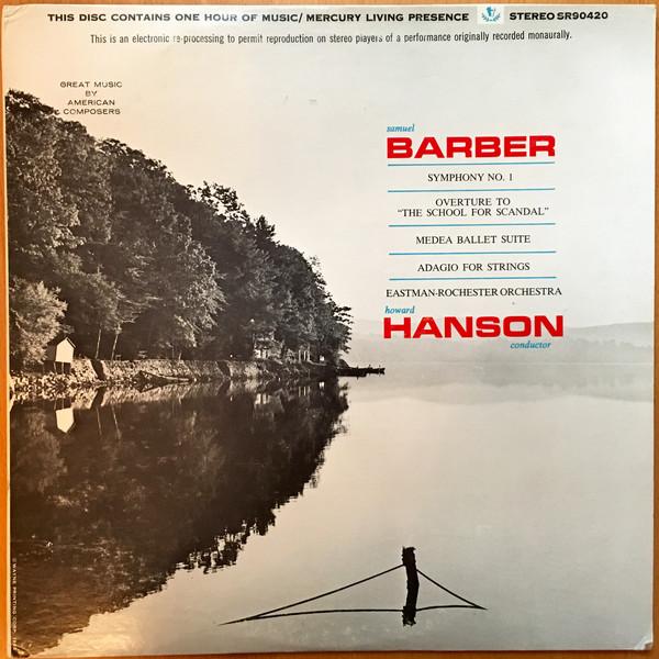 LP Record SAMUEL BARBER HOWARD HANSON EASTM Symphony No. 1 Overture To The S SR90420 Mercury Mercur 1964 US Classical Used
LP Record SAMUEL BARBER HOWARD HANSON EASTM Symphony No. 1 Overture To The S SR90420 Mercury Mercur 1964 US Classical Used