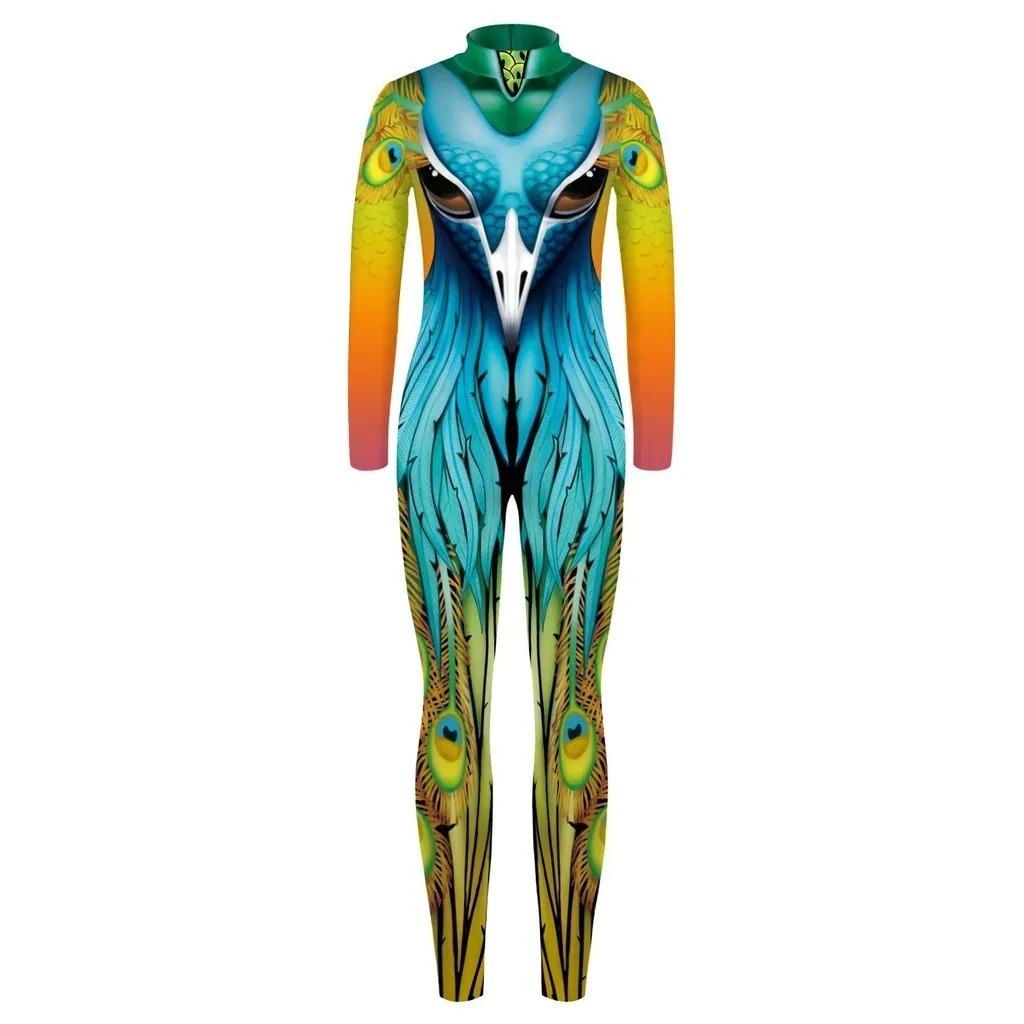 Unisex Animals Peacock Cyber Punk 3D Digital Print Halloween Party Role Play Outfit Women Men Cosplay Costume Carnival Jumpsuit Adults S
Unisex Animals Peacock Cyber Punk 3D Digital Print Halloween Party Role Play Outfit Women Men Cosplay Costume Carnival Jumpsuit Adults S