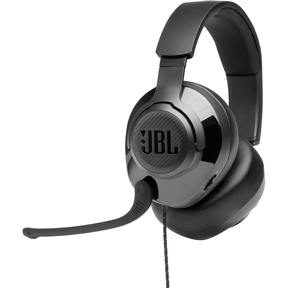 JBL Quantum 200 Wired Over-Ear Gaming Headset with Directional Flip-Up Microphone and Memory Foam Ear Cushions Black
JBL Quantum 200 Wired Over-Ear Gaming Headset with Directional Flip-Up Microphone and Memory Foam Ear Cushions Black