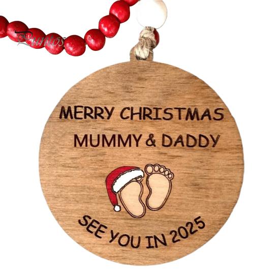 Увидимся в 2025 году. Рождественское украшение в виде деревянного отпечатка стопы ребенка. Подвесная подвеска на рождественскую елку для молодых родителей. B
Увидимся в 2025 году. Рождественское украшение в виде деревянного отпечатка стопы ребенка. Подвесная подвеска на рождественскую елку для молодых родителей. B
