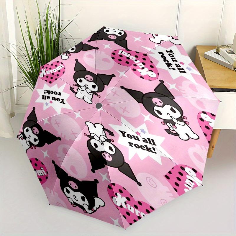 Kuromi,Rock Automatic Folding Umbrella-Simple 8-Rib Design, Bright Cartoon Pattern, Durable Iron Frame, Suitable For Travel, Outdoor, Beach-
Kuromi,Rock Automatic Folding Umbrella-Simple 8-Rib Design, Bright Cartoon Pattern, Durable Iron Frame, Suitable For Travel, Outdoor, Beach-