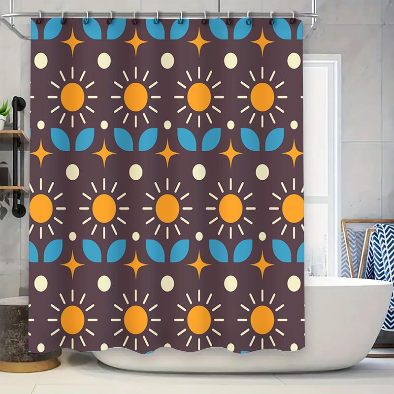 Vintage Sunburst Shower Curtain Decorative Blue Orange Floral Bath Rug Liner For Home Bathroom Accessories (Purple) W60H190(CM)-1 Pcs
Vintage Sunburst Shower Curtain Decorative Blue Orange Floral Bath Rug Liner For Home Bathroom Accessories (Purple) W60H190(CM)-1 Pcs