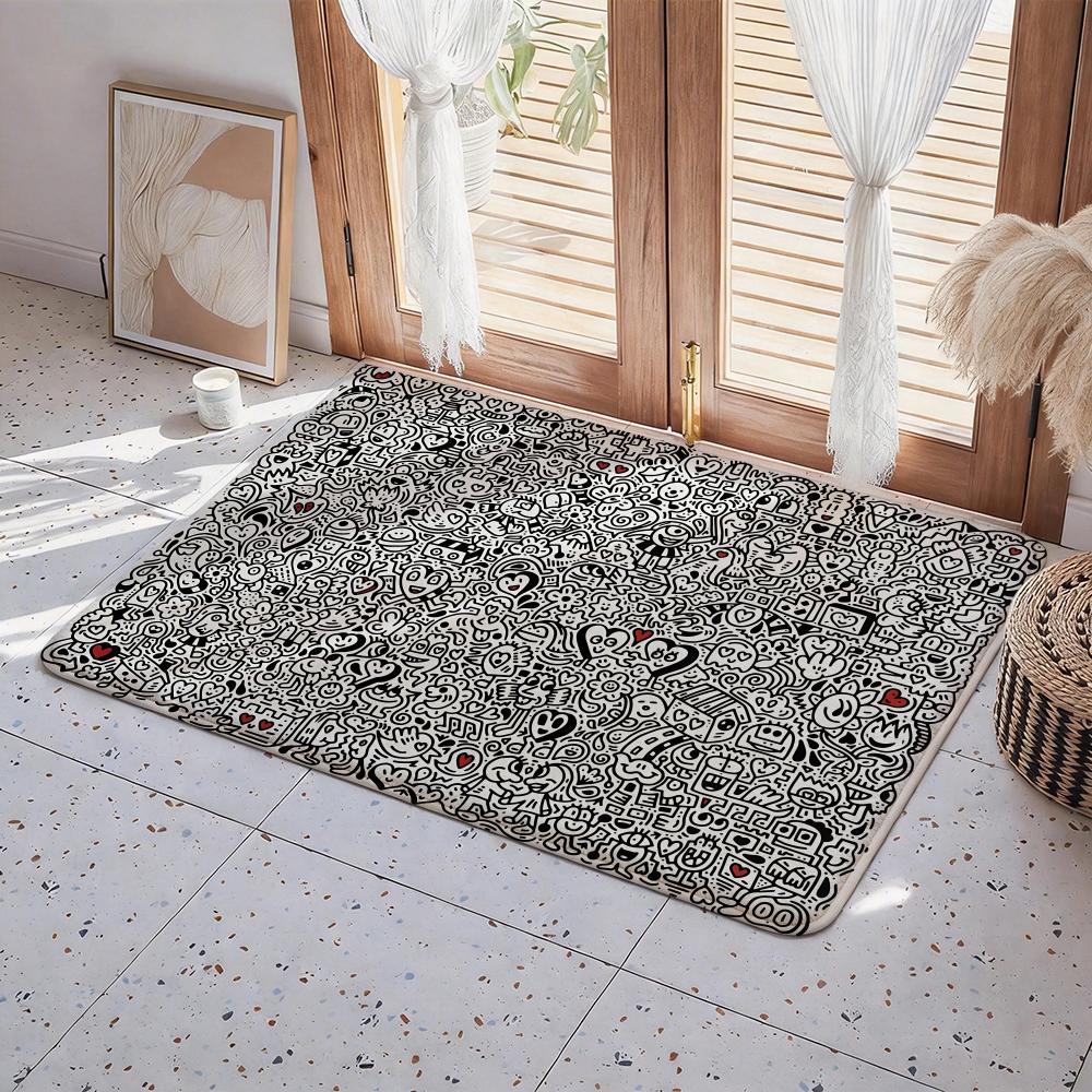 Artist M Mr Doodle Floor Mat Eco Flannel Doormat Non Slip Odorless Indoor Floor Rug Soft Short Plush Home Mat 50x80cm
Artist M Mr Doodle Floor Mat Eco Flannel Doormat Non Slip Odorless Indoor Floor Rug Soft Short Plush Home Mat 50x80cm