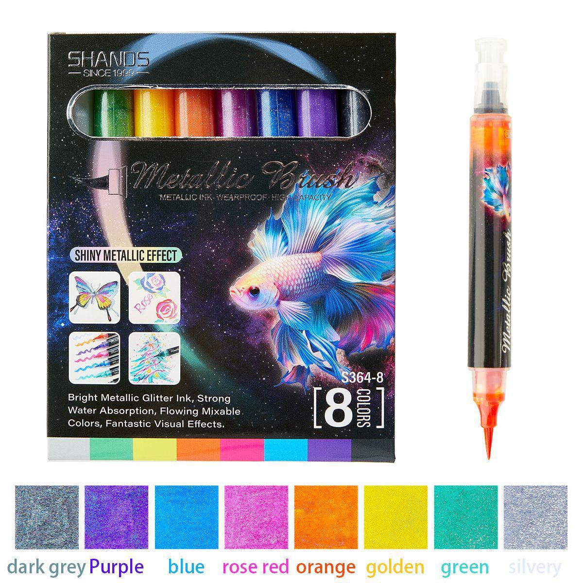 8 Colors Metallic Glitter Marker Paint Pens Set Soft Brush Pen for Drawing, Rock Painting, Stone Ceramic Glass Wood Plastic белый
8 Colors Metallic Glitter Marker Paint Pens Set Soft Brush Pen for Drawing, Rock Painting, Stone Ceramic Glass Wood Plastic белый