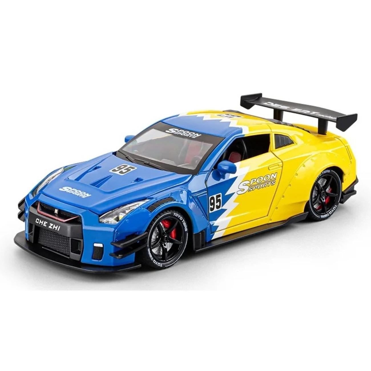 1/24 Nissan GTR R35 Skyline Ares Sports Car Spray Alloy Diecast Model Car Sound & Light Classic Collectibles Birthday Gifts синий
1/24 Nissan GTR R35 Skyline Ares Sports Car Spray Alloy Diecast Model Car Sound & Light Classic Collectibles Birthday Gifts синий