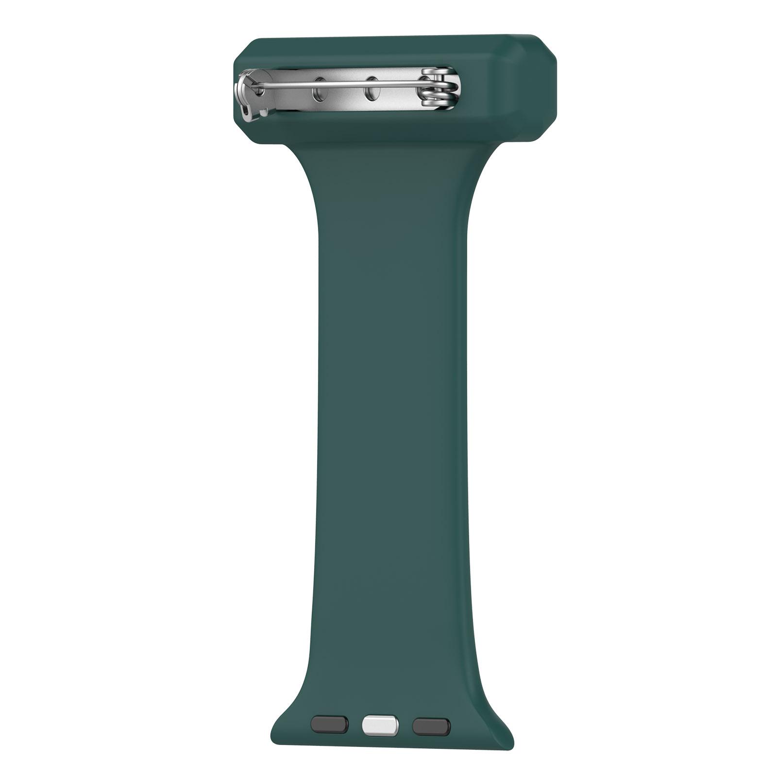 For Apple Watch Series 10 42mm/9 8 7 41mm/6 5 4 SE SE (2022) SE (2023) 40mm/3 2 1 38mm Doctor Nurse Watch Band Silicone Strap Hanging Buckle Blackish Green
For Apple Watch Series 10 42mm/9 8 7 41mm/6 5 4 SE SE (2022) SE (2023) 40mm/3 2 1 38mm Doctor Nurse Watch Band Silicone Strap Hanging Buckle Blackish Green