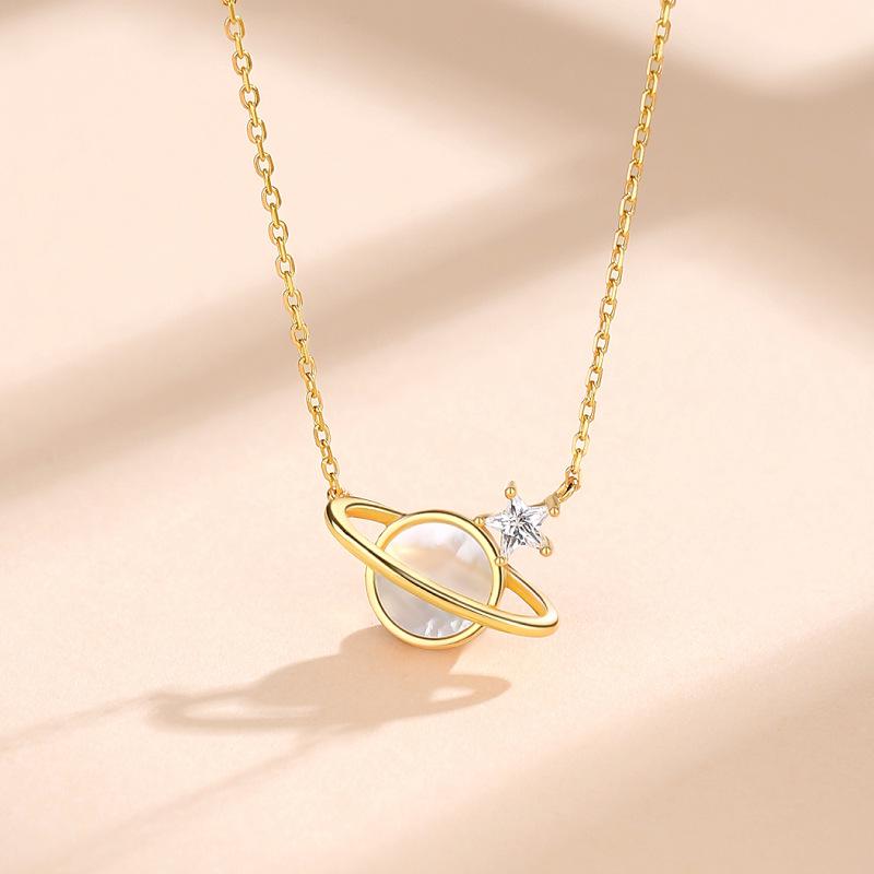 S925 Silver Dream Planet Pendant Necklace with Mother-of-Pearl for Women 925 Silver
S925 Silver Dream Planet Pendant Necklace with Mother-of-Pearl for Women 925 Silver