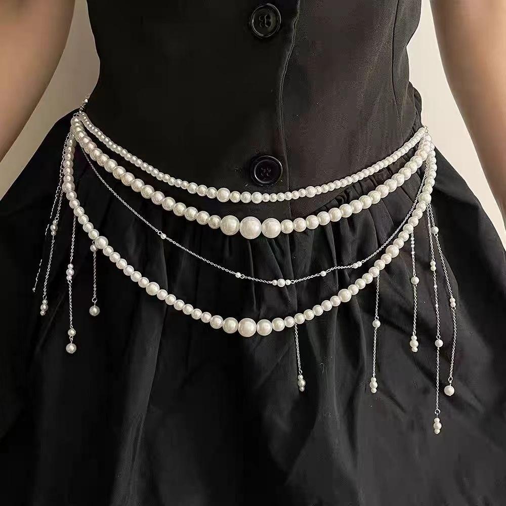 Clothing Accessories Pearl Tassel Waist Chain Glitter Party Belt Casual Wear
Clothing Accessories Pearl Tassel Waist Chain Glitter Party Belt Casual Wear