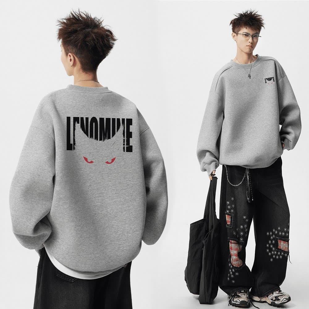 Devil Cat Print Round Neck Men’s Hoodie - Trendy Loose Fit for Spring & Autumn M
Devil Cat Print Round Neck Men’s Hoodie - Trendy Loose Fit for Spring & Autumn M