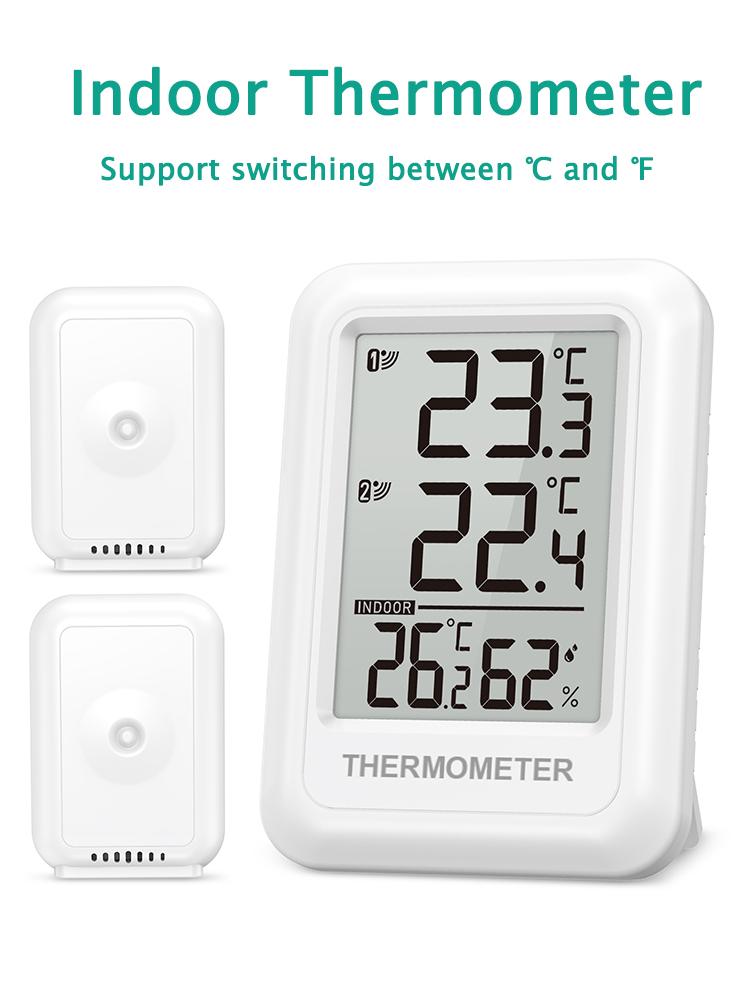 ORIA Outdoor Thermometer Wireless Indoor Hygrometer Digital Room Thermometer with 2 Sensors for Office Home слоновая кость
ORIA Outdoor Thermometer Wireless Indoor Hygrometer Digital Room Thermometer with 2 Sensors for Office Home слоновая кость
