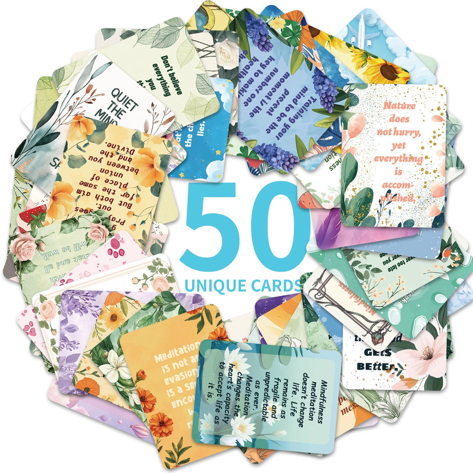 50 Beautiful Flower Series Text Cards, High Value Non-Repeating Cards T01042472
50 Beautiful Flower Series Text Cards, High Value Non-Repeating Cards T01042472