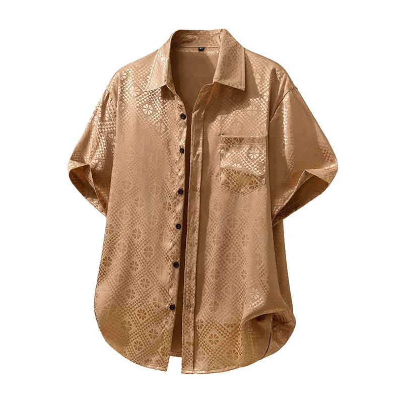 Floral Plaid Satin Print Cuban Shirt for Man Luxury Hawaiian Camisas Hombre Elegante Pocket Designer Mens Vacation Loose Shirts Euro Size S хаки
Floral Plaid Satin Print Cuban Shirt for Man Luxury Hawaiian Camisas Hombre Elegante Pocket Designer Mens Vacation Loose Shirts Euro Size S хаки