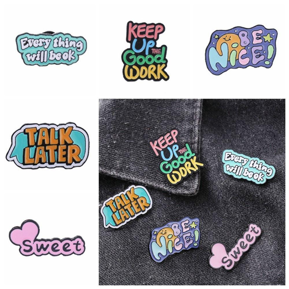 Jewelry Accesorios Letter Enamel Pin Lapel Badge Metal Badge Cute Dripping Oil Brooch Decoration C 
Jewelry Accesorios Letter Enamel Pin Lapel Badge Metal Badge Cute Dripping Oil Brooch Decoration C