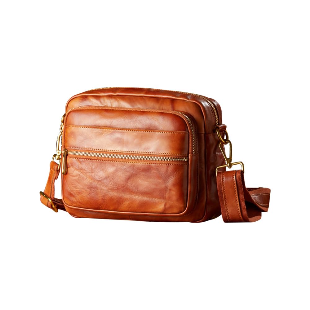 Whatna Antique-Style Tanned Natural Cowhide Leather Shoulder Bag for Men, Messenger Bag, Small Business Bag, Fits iPad 9.7, Horizontal Design,
Whatna Antique-Style Tanned Natural Cowhide Leather Shoulder Bag for Men, Messenger Bag, Small Business Bag, Fits iPad 9.7, Horizontal Design,