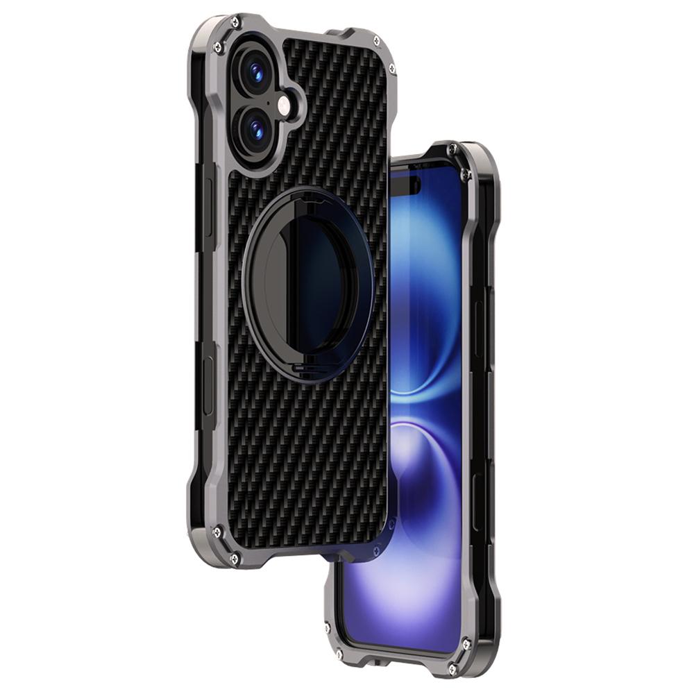 R-JUST RJ-51 For iPhone 16 Case Compatible with MagSafe Kickstand PC + Aluminum Alloy Phone Cover
R-JUST RJ-51 For iPhone 16 Case Compatible with MagSafe Kickstand PC + Aluminum Alloy Phone Cover