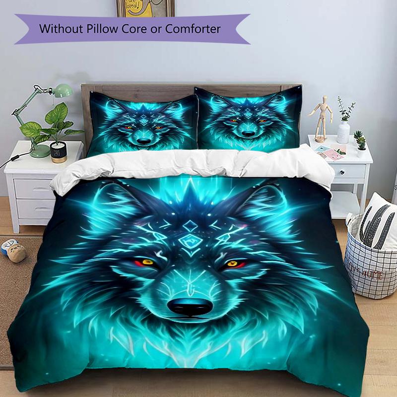 3pcs Mystical Beast with Glowing Blue Fur Wolf Quilt Set Cartoon Themed Bed Quilt Set Lovely Character Bedroom Decor Bed Quilt 135x200cm
3pcs Mystical Beast with Glowing Blue Fur Wolf Quilt Set Cartoon Themed Bed Quilt Set Lovely Character Bedroom Decor Bed Quilt 135x200cm