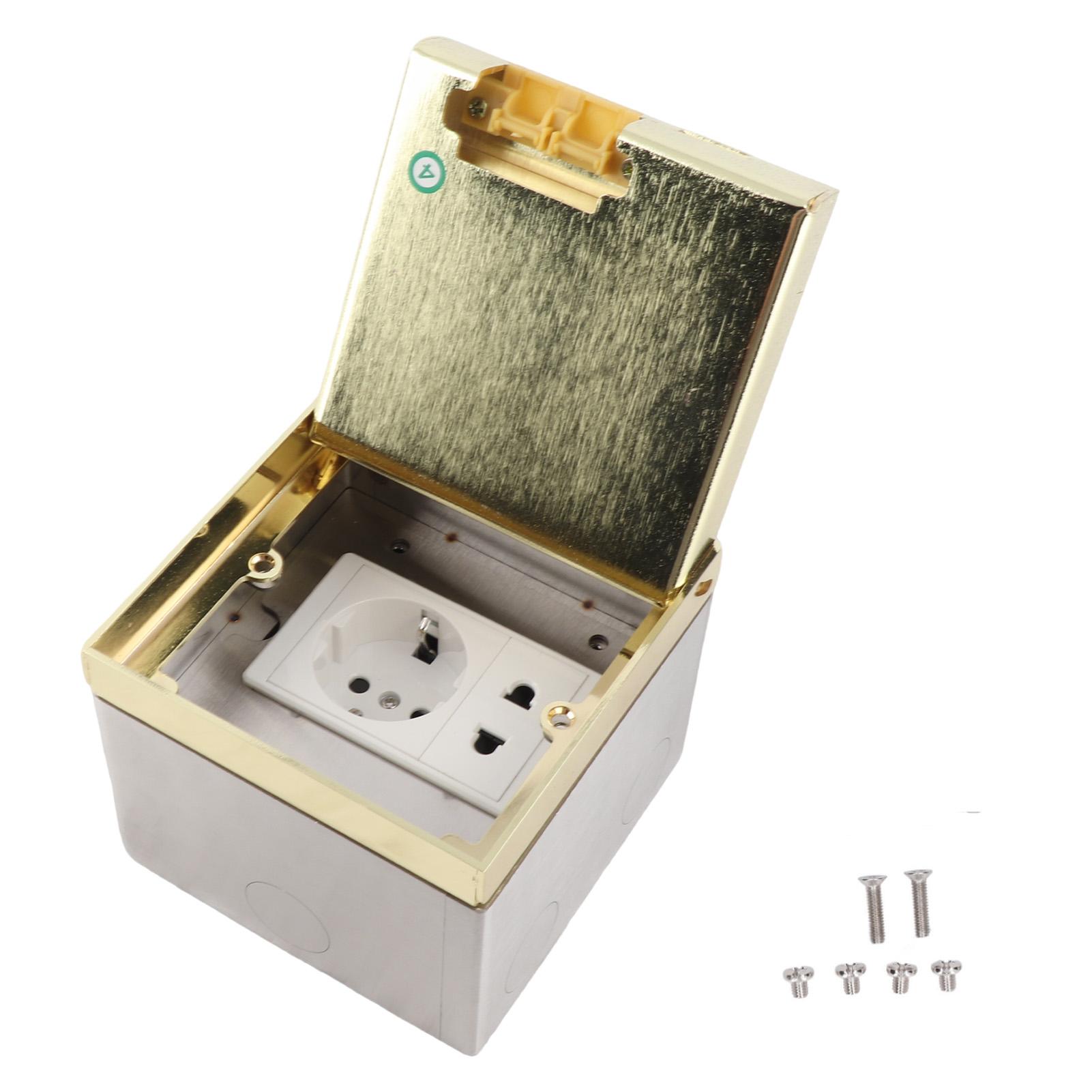 Recessed Floor Outlet 16A 4000W Gold Stainless Steel PC Floor Electrical Socket Box for Office
Recessed Floor Outlet 16A 4000W Gold Stainless Steel PC Floor Electrical Socket Box for Office