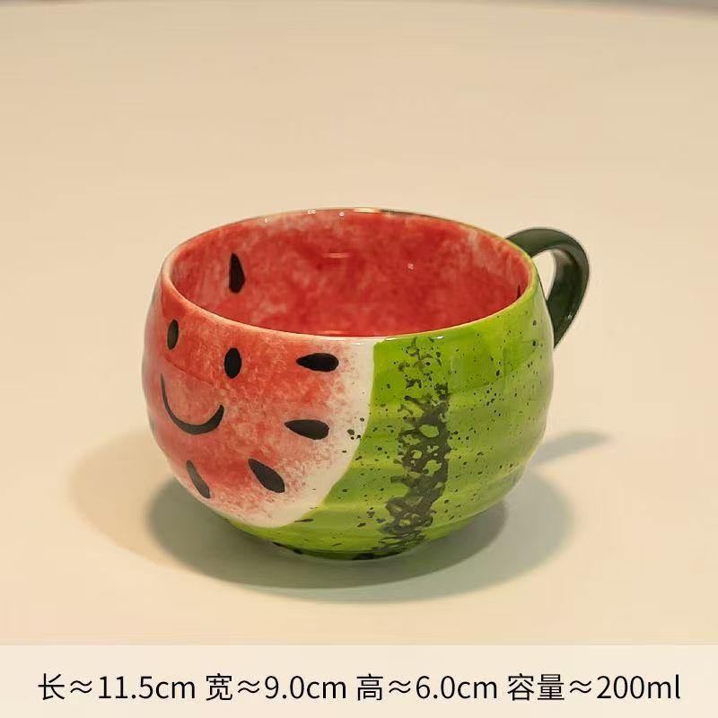 Creative Hand-painted Watermelon Cup,Specially Shaped Mug Underglaze Color High-value Birthday Gift for Boys and Girls Drinkware 401-500ml
Creative Hand-painted Watermelon Cup,Specially Shaped Mug Underglaze Color High-value Birthday Gift for Boys and Girls Drinkware 401-500ml