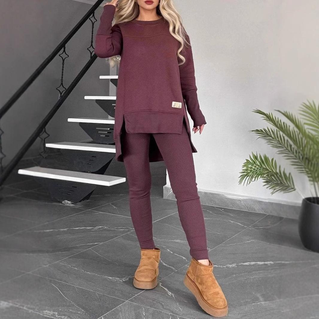 Женские комплекты повседневные спортивные с длинными рукавами и круглым вырезом с разрезом толстовка повседневные узкие брюки XXXL румяный коричневого
Женские комплекты повседневные спортивные с длинными рукавами и круглым вырезом с разрезом толстовка повседневные узкие брюки XXXL румяный коричневого