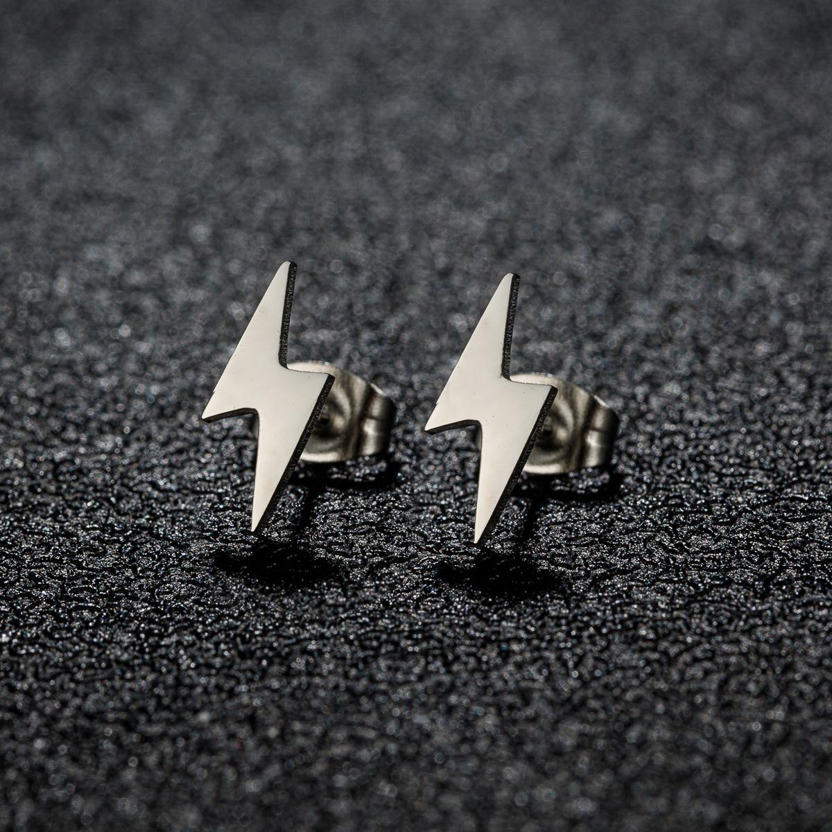 1Pair Stainless Steel Lightning Bolt Earrings Punk Thunder Earring for Men Women Daily Jewelry
1Pair Stainless Steel Lightning Bolt Earrings Punk Thunder Earring for Men Women Daily Jewelry